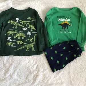 Long sleeved shirt and pajamas